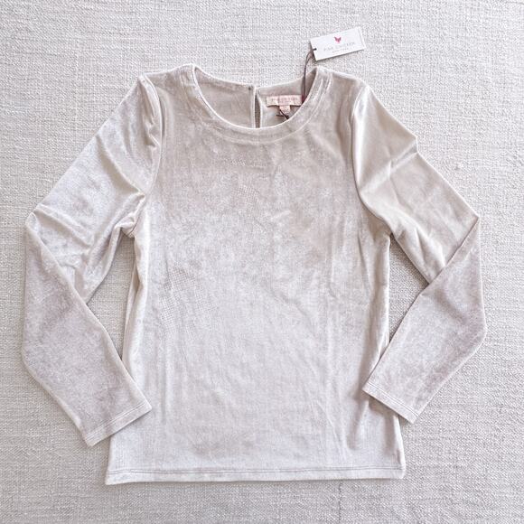 NWT Pink Chicken Champaign Velour Top 12 - Picture 1 of 5